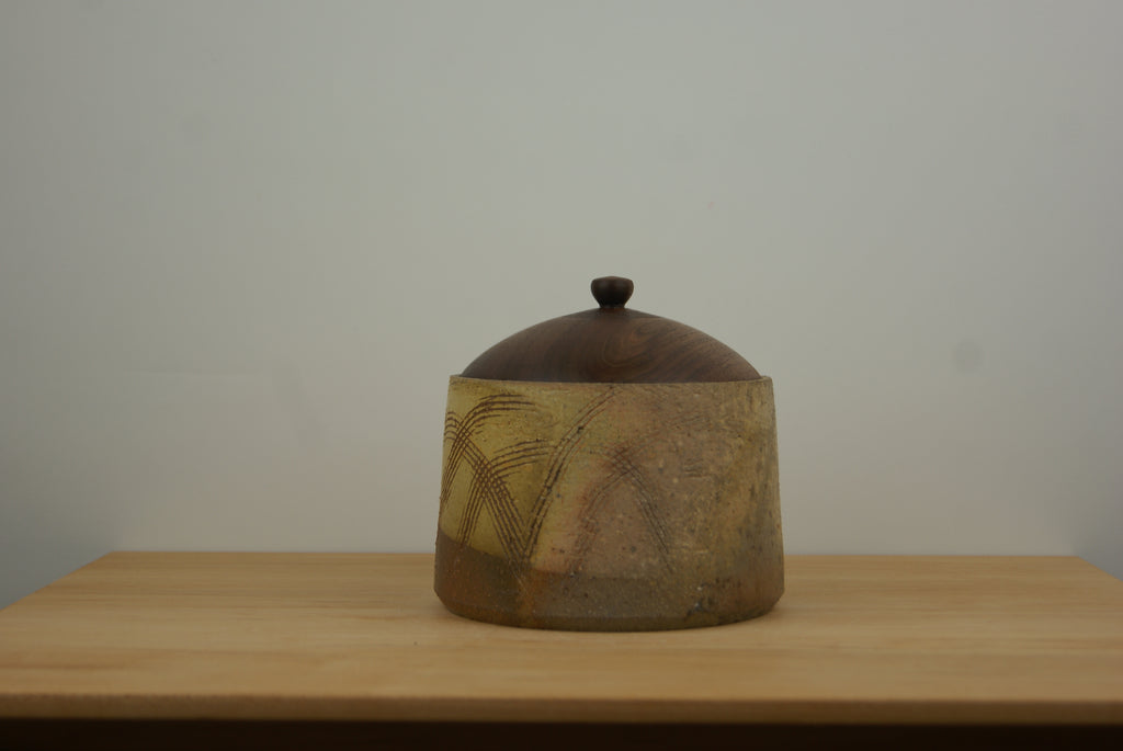 Wood-Fired Jar (IV) with Black Walnut Lid