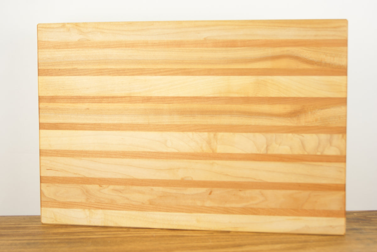 Maple and Cherry Pinstripe Cutting Board