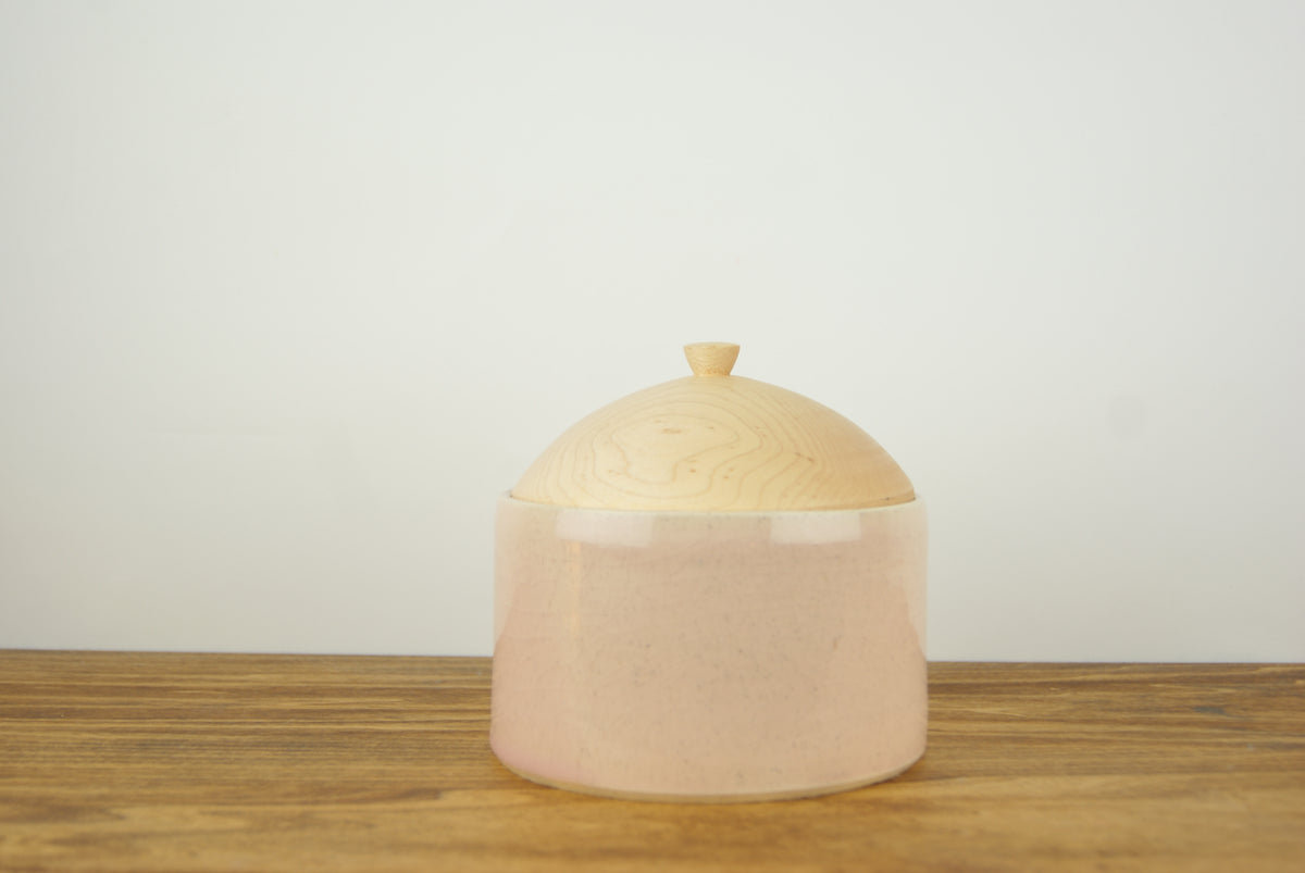 Pink Jar with Maple Lid (Large)
