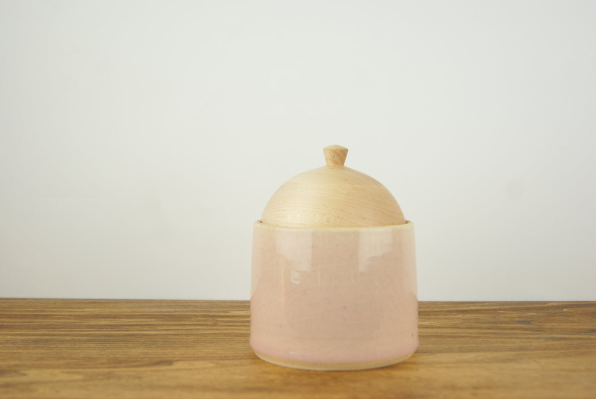 Pink Jar with Maple Lid (Small)