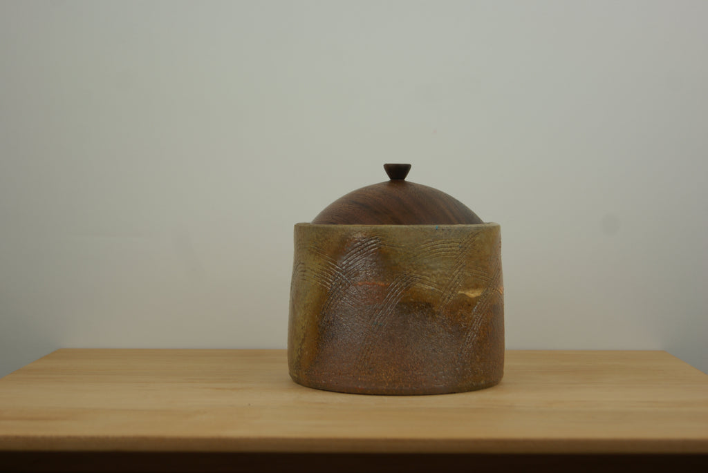 Wood-Fired Jar (VI) with Black Walnut Lid