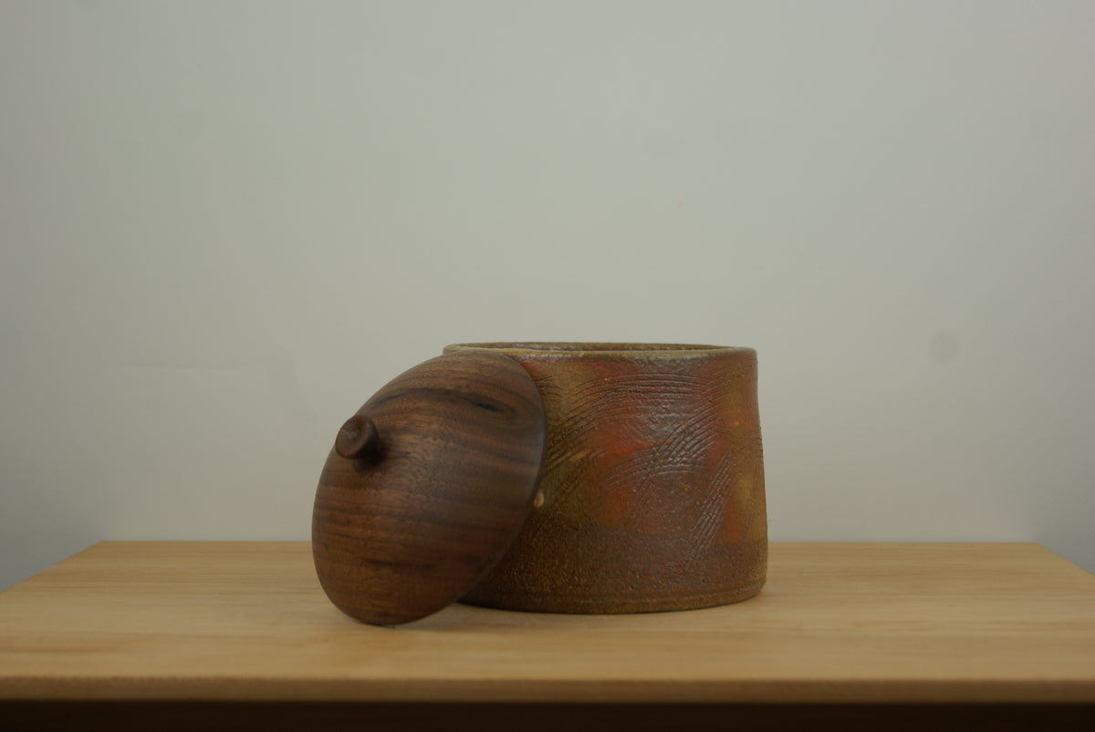 Wood-Fired Jar (VI) with Black Walnut Lid