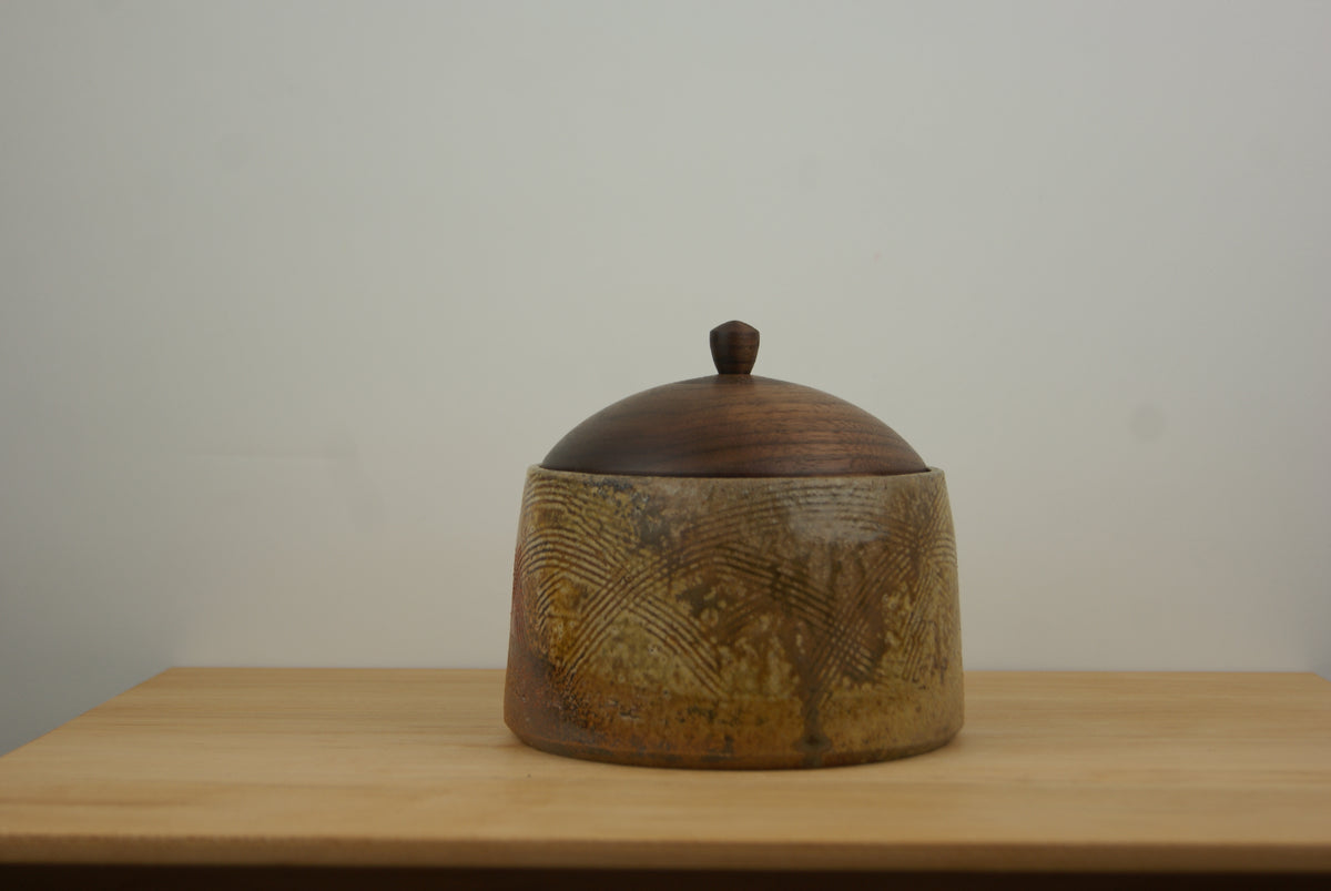 Wood-Fired Jar (VII) with Black Walnut Lid