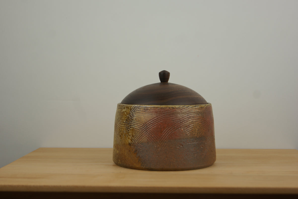 Wood-Fired Jar (VII) with Black Walnut Lid