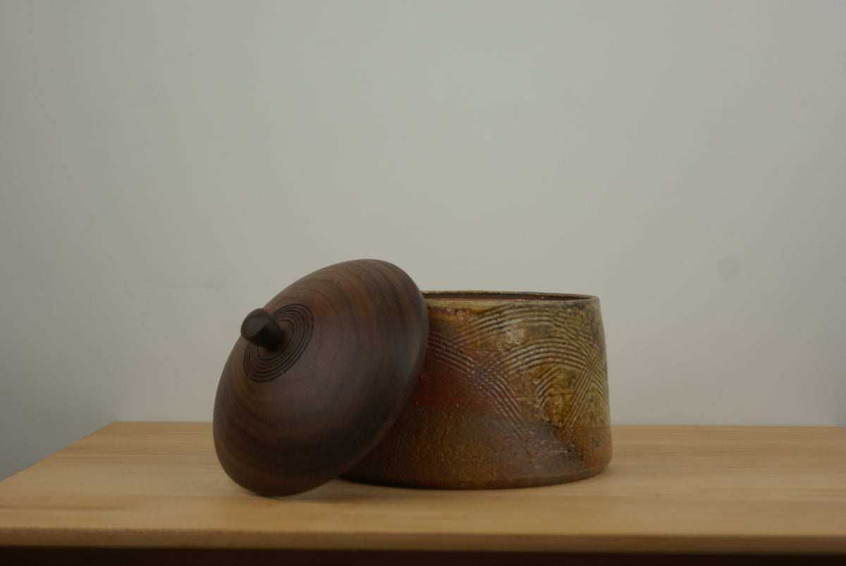 Wood-Fired Jar (VII) with Black Walnut Lid